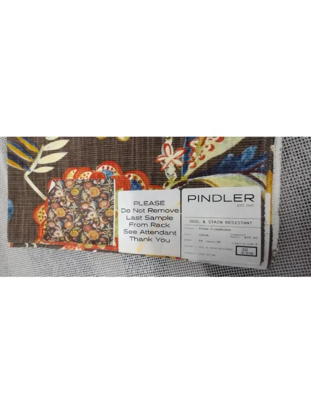 Bohemian Floral Wild Big Flowers Pindler Cotton Designer Fabric Sampler 23 x 23